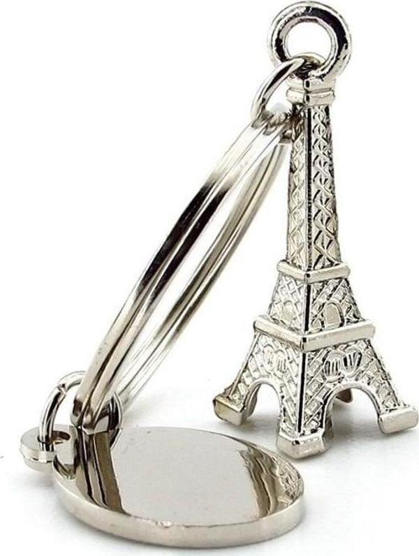 Eyfel Kulesi Paris Eıffel Gümüş Renkli Metal Anahtarlık Kc006 - Image 1