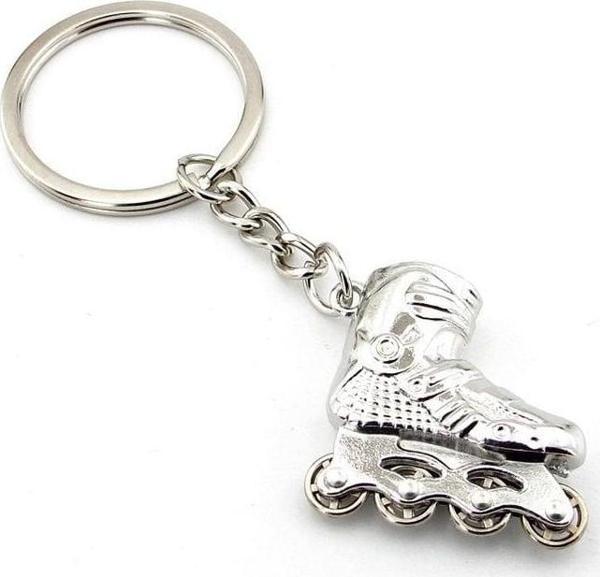 Gümüş Renk Paten Roller Skate Döner Teker Metal Anahtarlık Kc003 - Image 1
