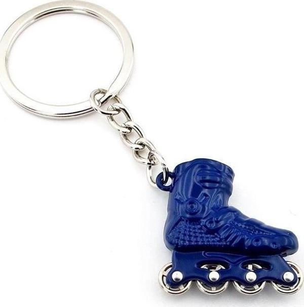 Lacivert Paten Roller Skate Döner Tekerli Metal Anahtarlık Kc001 - Image 1