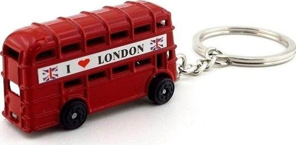 London Bus Londra Kırmızı Otobüs Metal Anahtarlık Kc803 - Image 1