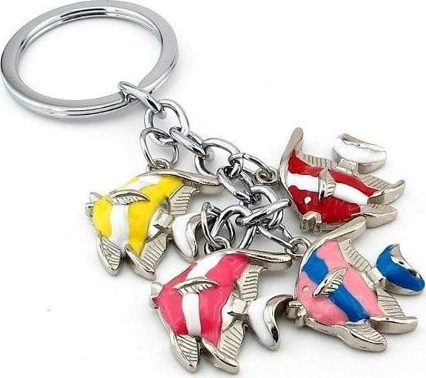 Renkli Balıklar Deniz Akvaryumu Balığı Metal Anahtarlık Kc885 - Image 1