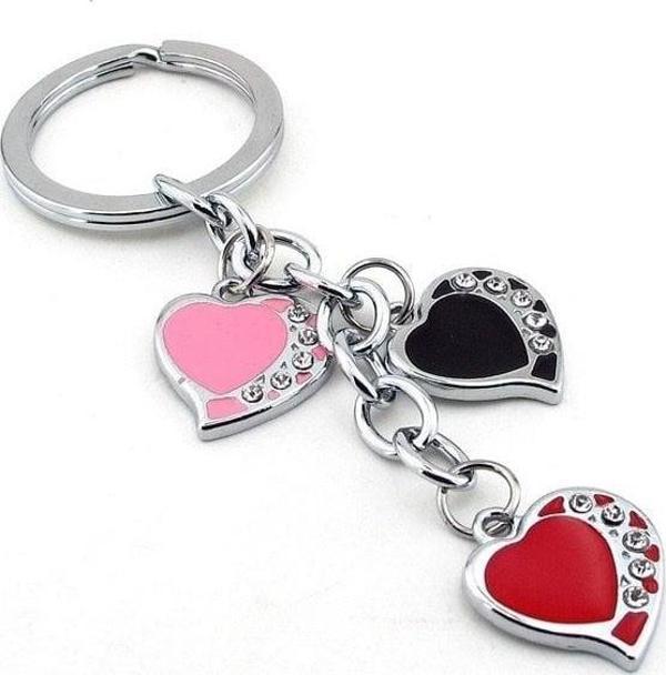 Renkli Kalpler Sallantılı Metal Anahtarlık Kc813 - Image 1