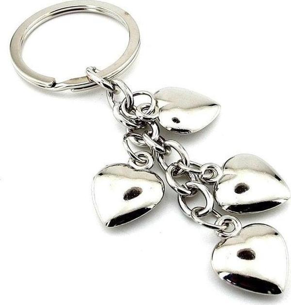 Sallantılı Parlak Kalpler Aşk Sevgili Metal Anahtarlık Kc957 - Image 1