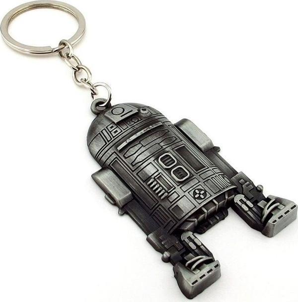 Star Wars Robot R2-D2 Antrasit Büyük Boy Metal Anahtarlık KC057 - Image 1