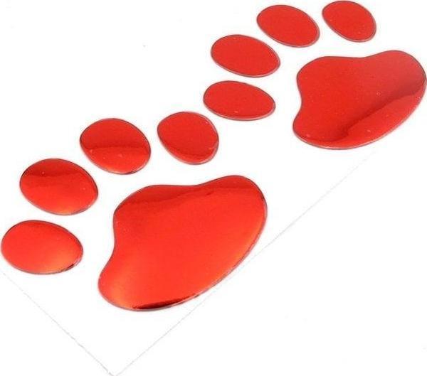 KÖPEK PATİSİ KIRMIZI RENK LAPTOP VE OTOMOBİL STICKERI CS062 - Image 1