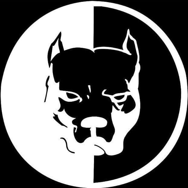 PİTBULL LOGO OTOMOBİL STİCKER BEYAZ RENK ETİKET 13.5 cm CS053 - Image 1