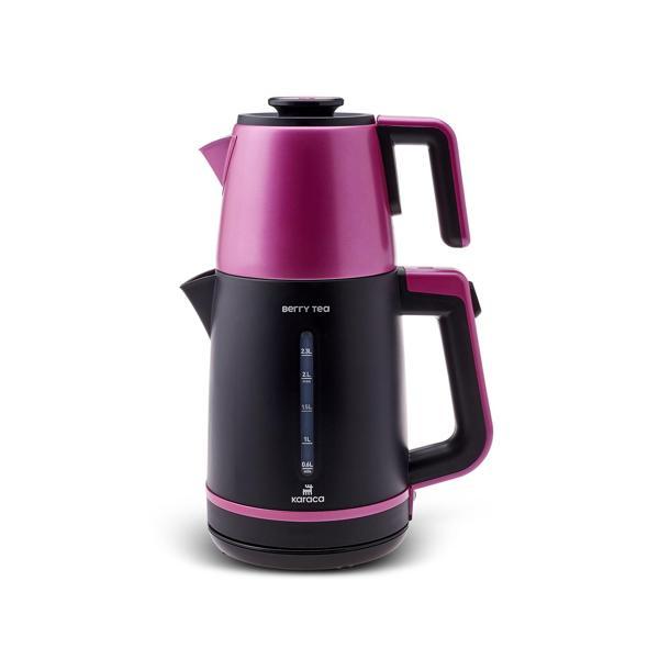 Karaca Berry Tea XL 2 in 1 Çelik Demlikli Çay Makinesi ve Kettle Pinkberry - Image 1