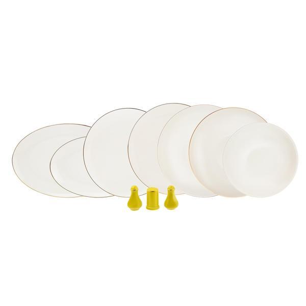 Karaca Elegance Bone Noble 58 Parça 12 Kişilik  Yemek Takımı Sarı - Image 1