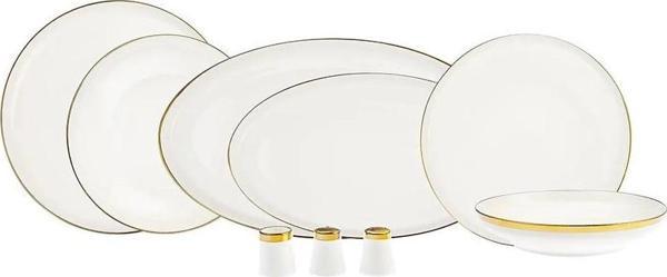 Karaca Streamline Eclipse Gold 57 Parça 12 Kişilik Porselen Yemek Takımı - Image 1
