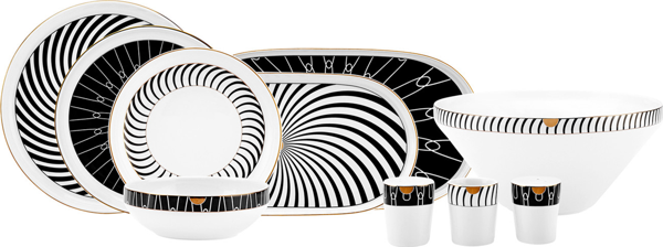 Karaca Streamline Girdap 59 Parça 12 Kişilik New Bone Yemek Takımı - Image 1
