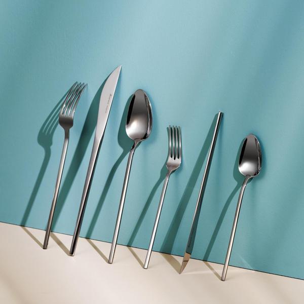 Karaca Elegance Vibe Platin 12 Kişilik 84 Parça Çatal Kaşık Bıçak Takımı - Image 1