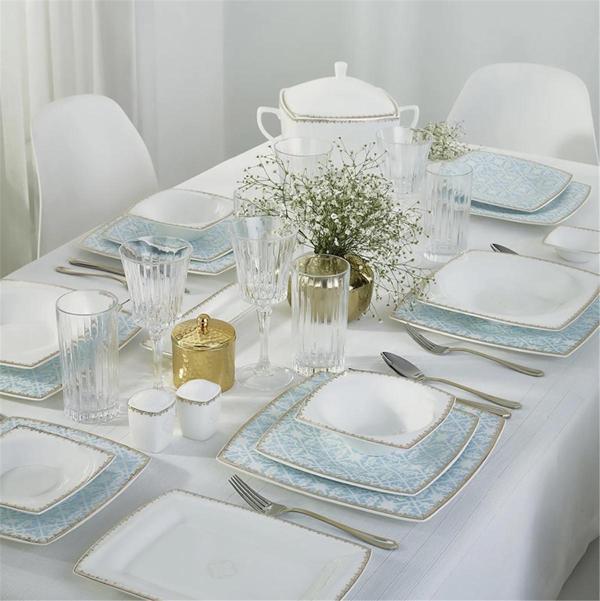 Karaca Fine Pearl Contour 62 Parça 12 Kişilik Yemek Takımı - Image 1