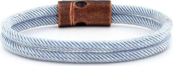 AÇIK GRİ İKİ SIRALI METAL MIKNATISLI ERKEK BİLEKLİK M013G - Image 1