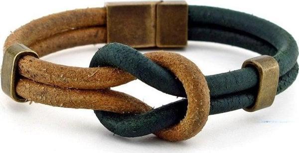 ALAÇATI GEMİCİ DÜĞÜM DERİ ERKEK BİLEKLİK BT006 - Image 1