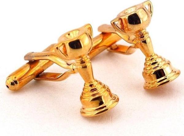 GOLD TONE KUPA ŞAMPİYON TASARIM KOL DÜĞMESİ CX088 - Image 1