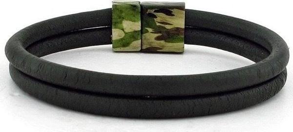 ASKERİ KAMUFLAJ HAKİ YEŞİL ORJİNAL DERİ ERKEK BİLEKLİK BT650 - Image 1