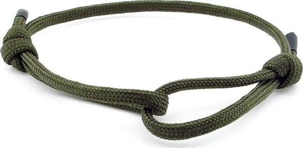 Haki Yeşil Paracord Ayarlanabiir Bağlama Erkek Bileklik M050D - Image 1