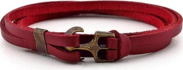 BORDO ORJİNAL GERÇEK DERİ ÇAPALI ERKEK BİLEKLİK BT494 - Image 1