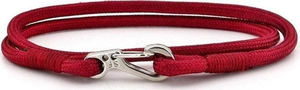 BORDO PARACORD METAL KANCA İKİ SIRA SARMA ERKEK BİLEKLİK M011M - Image 1
