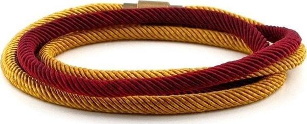 BORDO SARI ÇİFT SIRA MANYETİK KLİPS ERKEK BİLEKLİK BT469 - Image 1