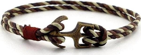 BRONZ ÇAPA DENİZCİ HALAT ERKEK BİLEKLİK BT109 - Image 1