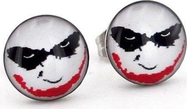 JOKER DC COMICS BATMAN DARK KNIGHT ERKEK ÇELİK KÜPE E937 - Image 1