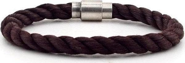KAHVERENGİ HALAT METAL MANYETİK KLİPS ERKEK BİLEKLİK BT342 - Image 1