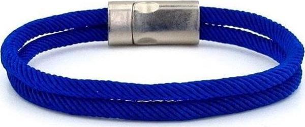 ÇİVİT MAVİ İKİ SIRALI METAL MIKNATISLI ERKEK BİLEKLİK M013J - Image 1