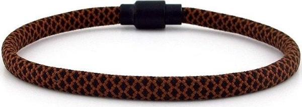 KAHVERENGİ SİYAH PARACORD İPLİ MIKNATISLI ERKEK BİLEKLİK M012F - Image 1