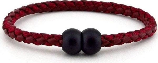 MIKNATISLI BORDO SİYAH DERİ ERKEK BİLEKLİK BT166 - Image 1