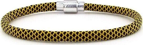 SARI SİYAH PARACORD İPLİ MIKNATISLI ERKEK BİLEKLİK M012B - Image 1