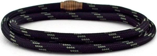 SİYAH HAKİ YEŞİL PARACORD BRONZ KLİPS ERKEK BİLEKLİK BT538 - Image 1