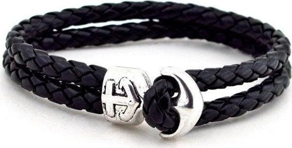 TASARIM HAKİKİ DERİ ÇAPALI ERKEK BİLEKLİK BT068 - Image 1