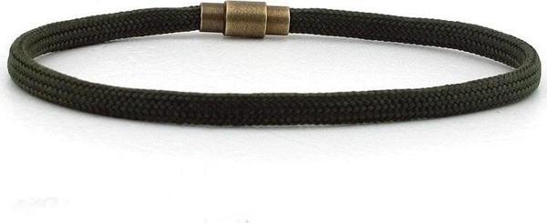 TEK SIRA İNCE TASARIM HAKİ YEŞİL İPLİ ERKEK BİLEKLİK BT620 - Image 1