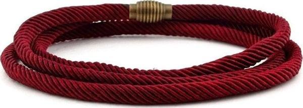 ÜÇ SIRA SARMA MANYETİK KLİPS BORDO RENK ERKEK BİLEKLİK BT466 - Image 1