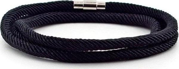 ÜÇ SIRA SARMA METAL MIKNATIS SİYAH ERKEK BİLEKLİK BT352 - Image 1