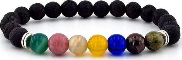 YEDİ GEZEGEN CHAKRA DOĞAL TAŞLAR ERKEK BİLEKLİK J0201 - Image 1