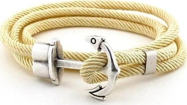 Solfera KREM RENGİ SARMA BÜYÜK ÇAPALI ERKEK BİLEKLİK BT408 - Image 1