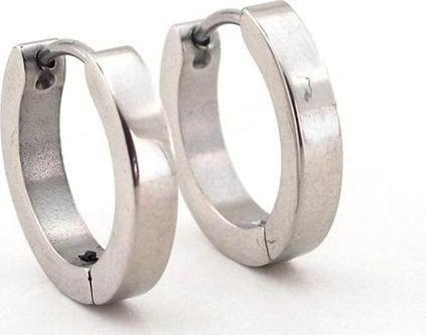 Solfera PARLAK ÇELİK 16mm DIŞ ÇAPLI HALKA ERKEK KÜPE E671 - Image 1