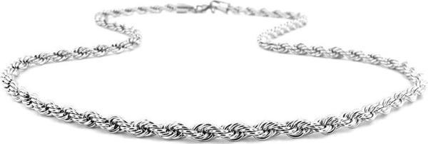 Burgu Halat Örgü 4.5 mm Kalınlık Paslanmaz Çelik Erkek Zincir Kolye Q0838 - Image 1