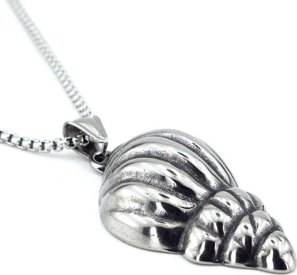 Deniz Kabuğu Sahil Plaj Erkek Paslanmaz Çelik Kolye Zincir Q0721 - Image 1