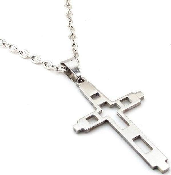HAÇ ÇARMIH CHRIST PASLANMAZ ÇELİK UNİSEX KOLYE Q0242 - Image 1