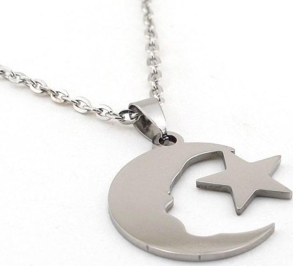 Solfera ATATÜRK SİLÜET AY YILDIZ BAYRAK ÇELİK KOLYE Q0003 - Image 1