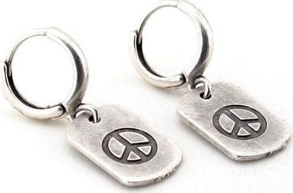BARIŞ PEACE SEMBOLÜ SALLANTILI KADIN KÜPE E424 - Image 1