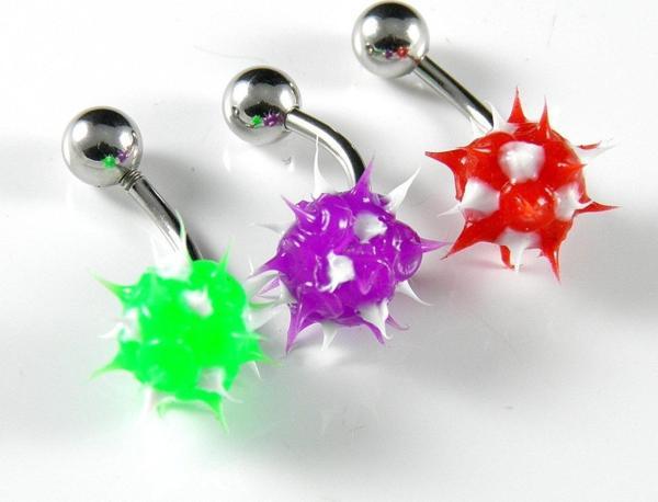RENKLİ SİLİKON UÇLU PiERCiNG 3 ADET YEŞİL P085 - Image 1