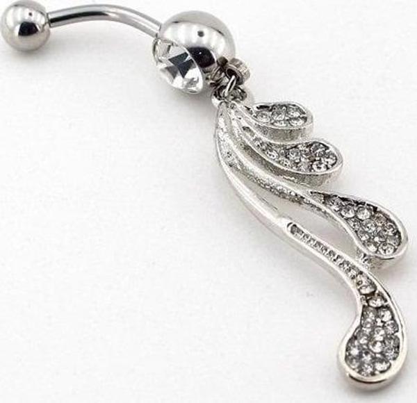 SALLANTILI ÇİÇEK DALI GÖBEK İÇİN PIERCING P250 - Image 1