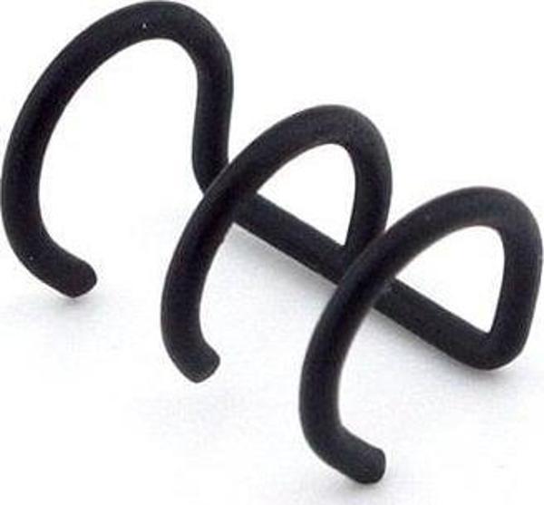 MAT SİYAH RENKLİ EARCUFF KULAK KELEPÇESİ ÜÇLÜ SARMAL EX086 - Image 1