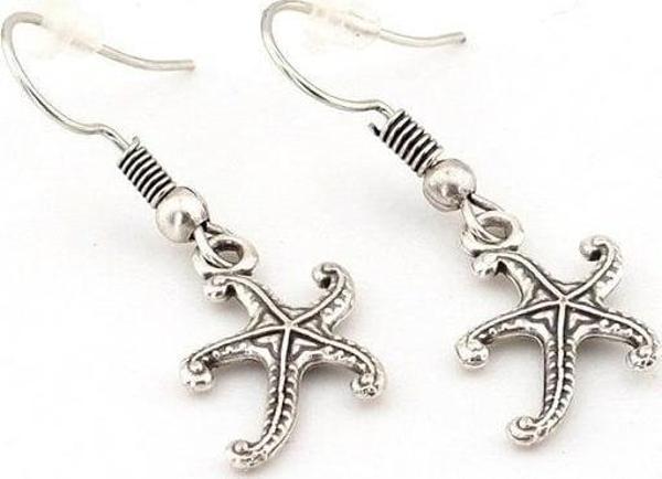 Solfera DENİZ YILDIZI MAT METAL SALLANTILI KADIN KÜPE EX069 - Image 1