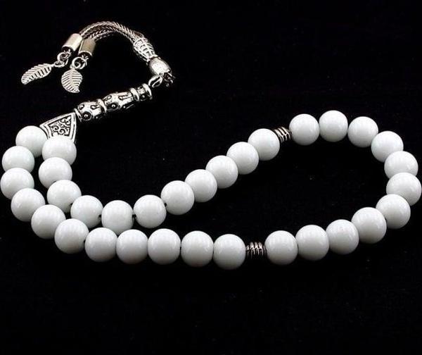 BEYAZ ONİKS TAŞI 33 LÜK TASARIM TESBİH TS543 - Image 1