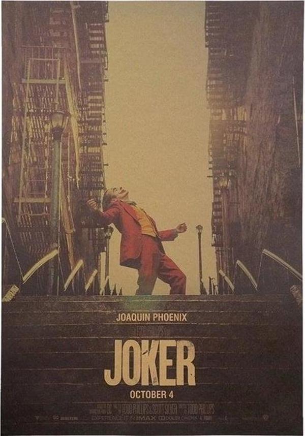 JOKER DC COMICS MERDİVEN SAHNESİ RETRO POSTER AF022 - Image 1